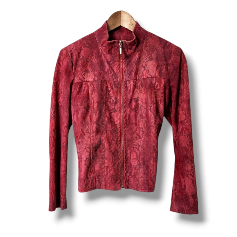 Bamboo Traders Faux Snakeskin Bomber Style Jacket | SP